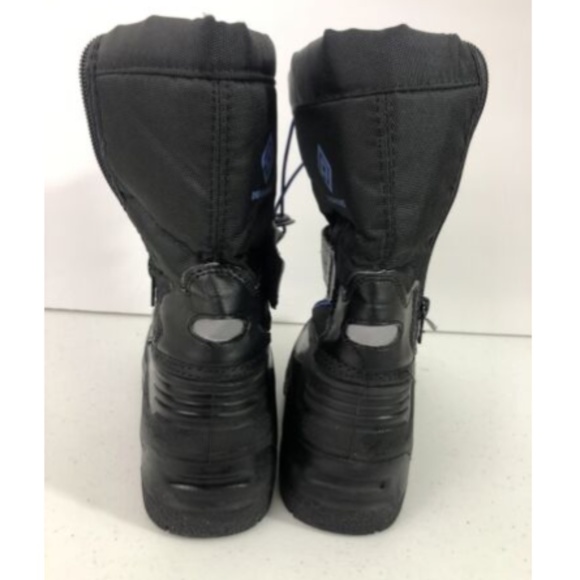 Kids Snow Boots Size 11 Black Blue Boys Waterproof Thinsulate Dream Pairs - Picture 3 of 8